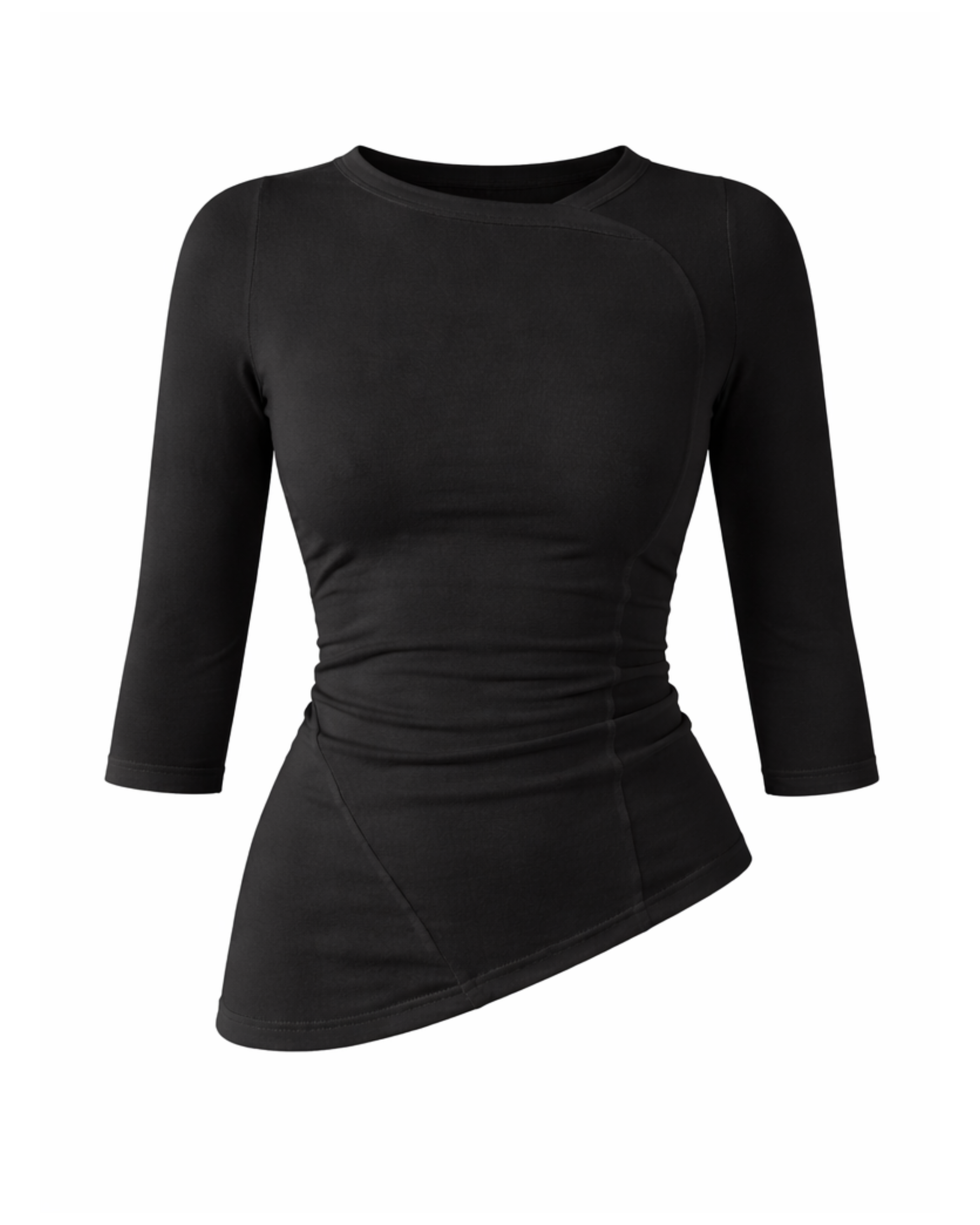 Missy Mid Sleeve Top - Black