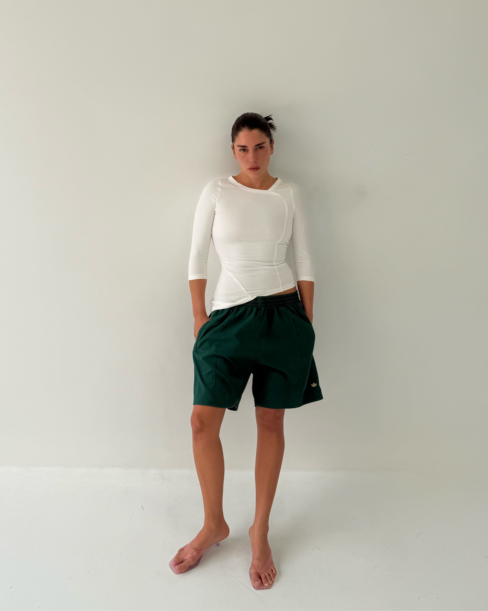 Missy Mid Sleeve Top - White