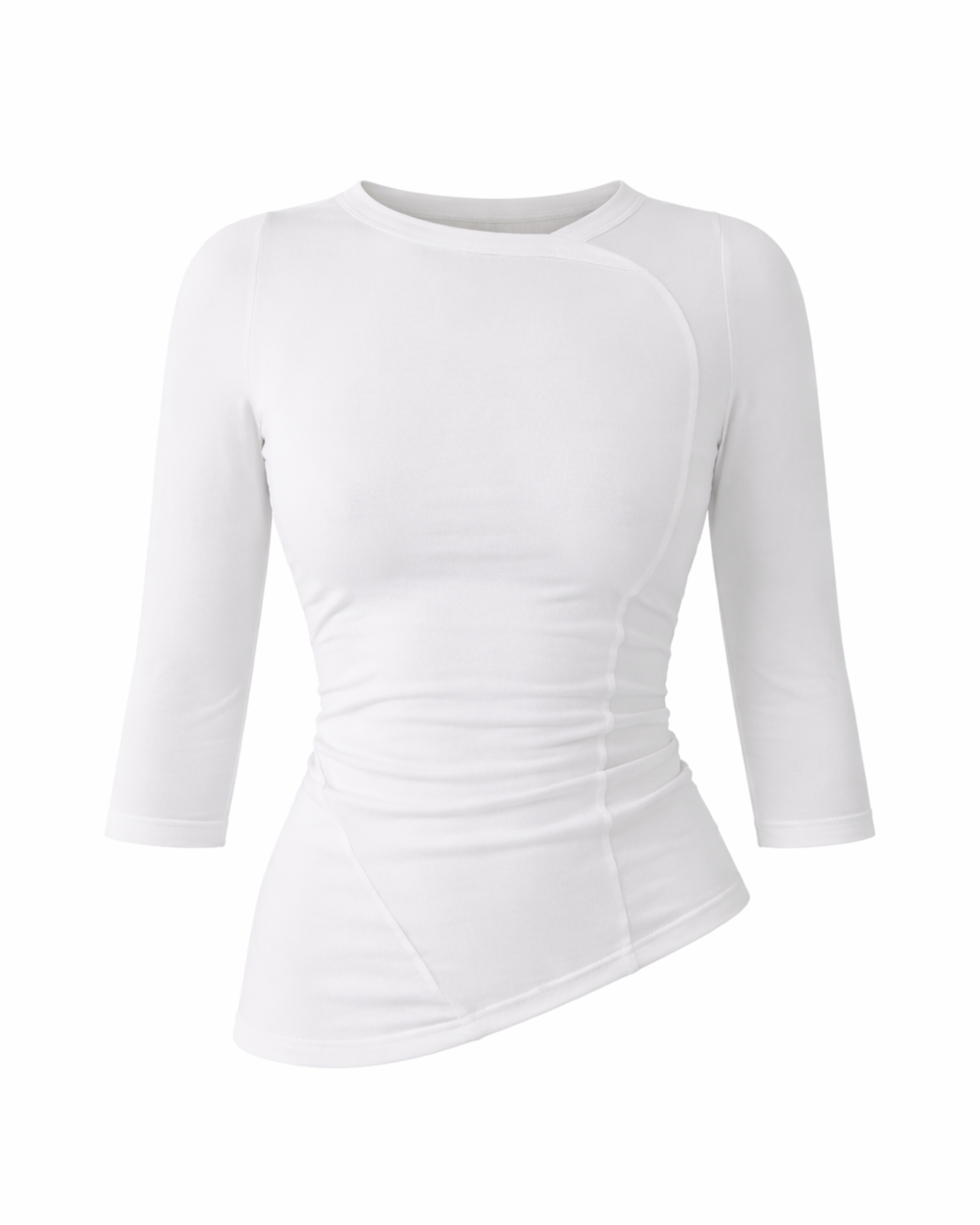 Missy Mid Sleeve Top - White